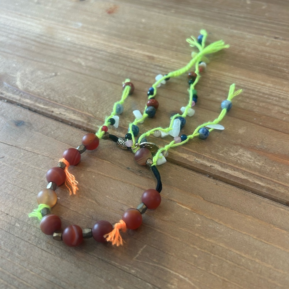 Colorful Beaded bracelet with Adjustable Cord
